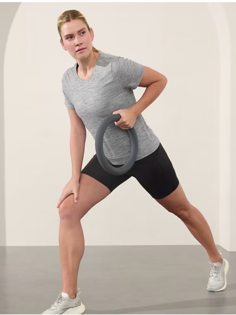 Athleta In Motion Seamless Heather Tee